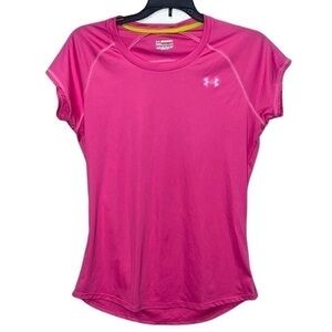 UNDERARMOUR Green Semi-Fitted Heat Gear Short Sleeve Crew Neck Shirt